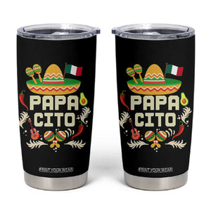 Mexican Dad Tumbler Cup Papa Cito Latino Fathers Day Gift Mexican Pride TS10 Black Print Your Wear