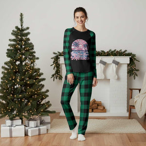 Cabo San Lucas Mexico Plaid Pajama Set Vintage Retro Beach Summer Vacation Family Trip TS10 Green Plaid Print Your Wear