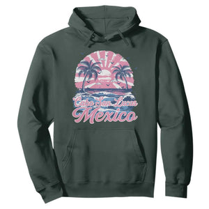 Cabo San Lucas Mexico Hoodie Vintage Retro Beach Summer Vacation Family Trip TS10 Dark Forest Green Print Your Wear