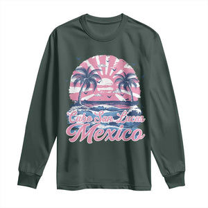 Cabo San Lucas Mexico Long Sleeve Shirt Vintage Retro Beach Summer Vacation Family Trip TS10 Dark Forest Green Print Your Wear