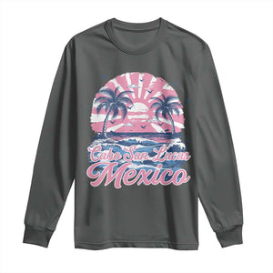 Cabo San Lucas Mexico Long Sleeve Shirt Vintage Retro Beach Summer Vacation Family Trip TS10 Dark Heather Print Your Wear