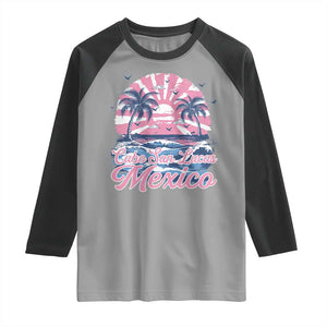 Cabo San Lucas Mexico Raglan Shirt Vintage Retro Beach Summer Vacation Family Trip TS10 Sport Gray Black Print Your Wear