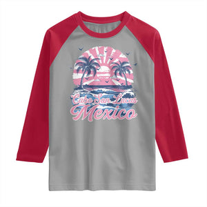 Cabo San Lucas Mexico Raglan Shirt Vintage Retro Beach Summer Vacation Family Trip TS10 Sport Gray Red Print Your Wear