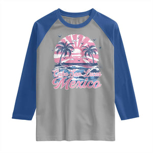 Cabo San Lucas Mexico Raglan Shirt Vintage Retro Beach Summer Vacation Family Trip TS10 Sport Gray Royal Print Your Wear