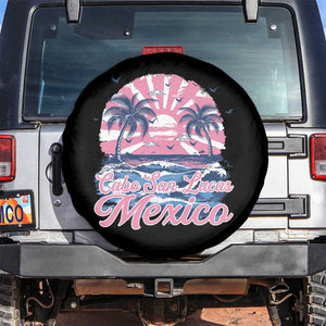 Cabo San Lucas Mexico Spare Tire Cover Vintage Retro Beach Summer Vacation Family Trip TS10 No hole Black Print Your Wear