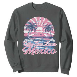 Cabo San Lucas Mexico Sweatshirt Vintage Retro Beach Summer Vacation Family Trip TS10 Dark Heather Print Your Wear