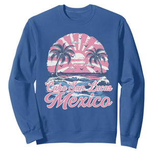 Cabo San Lucas Mexico Sweatshirt Vintage Retro Beach Summer Vacation Family Trip TS10 Royal Blue Print Your Wear