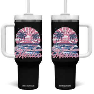 Cabo San Lucas Mexico Tumbler With Handle Vintage Retro Beach Summer Vacation Family Trip TS10 One Size: 40 oz Black Print Your Wear