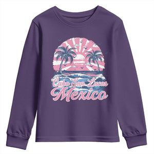 Cabo San Lucas Mexico Youth Sweatshirt Vintage Retro Beach Summer Vacation Family Trip TS10 Purple Print Your Wear
