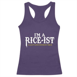 Rice Lover Racerback Tank Top Im a Rice-Ist Rice Asian Food Humor TS10 Purple Print Your Wear