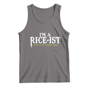 Rice Lover Tank Top Im a Rice-Ist Rice Asian Food Humor TS10 Deep Heather Print Your Wear