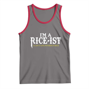 Rice Lover Tank Top Im a Rice-Ist Rice Asian Food Humor TS10 Deep Heather Red Print Your Wear