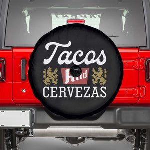 Tacos And Cervezas Spare Tire Cover Mexican Food Beer Humor TS10 Black Print Your Wear