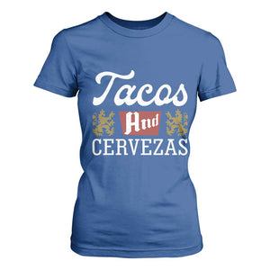 Tacos And Cervezas T Shirt For Women Mexican Food Beer Humor TS10 Royal Blue Print Your Wear