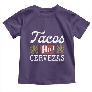 Tacos And Cervezas Toddler T Shirt Mexican Food Beer Humor TS10 Purple Print Your Wear