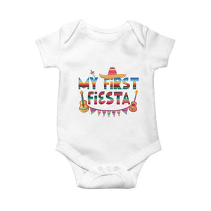 My First Fiesta Baby Onesie Baby Cinco De Mayo Mexican Fiesta Outfit TS10 White Print Your Wear