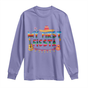My First Fiesta Long Sleeve Shirt Baby Cinco De Mayo Mexican Fiesta Outfit TS10 Violet Print Your Wear
