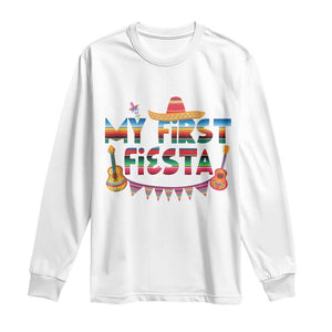 My First Fiesta Long Sleeve Shirt Baby Cinco De Mayo Mexican Fiesta Outfit TS10 White Print Your Wear