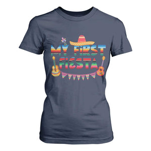 My First Fiesta T Shirt For Women Baby Cinco De Mayo Mexican Fiesta Outfit TS10 Navy Print Your Wear