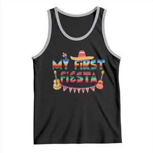 My First Fiesta Tank Top Baby Cinco De Mayo Mexican Fiesta Outfit TS10 Black Athletic Heather Print Your Wear