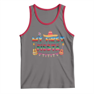 My First Fiesta Tank Top Baby Cinco De Mayo Mexican Fiesta Outfit TS10 Deep Heather Red Print Your Wear