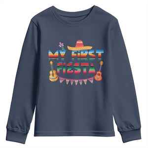 My First Fiesta Youth Sweatshirt Baby Cinco De Mayo Mexican Fiesta Outfit TS10 Navy Print Your Wear