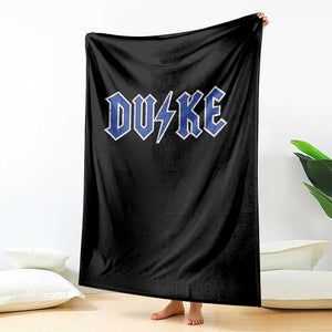 Vintage Duke Last Name Sports Style Throw Blanket Vintage Lightning Bold Gothic Font Graphic Basketball Fans TS10 Print Your Wear