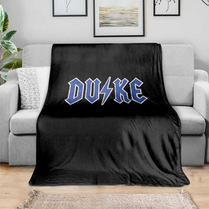Vintage Duke Last Name Sports Style Throw Blanket Vintage Lightning Bold Gothic Font Graphic Basketball Fans TS10 Print Your Wear