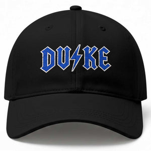 Vintage Duke Last Name Sports Style Baseball Cap Vintage Lightning Bold Gothic Font Graphic Basketball Fans TS10 Print Your Wear
