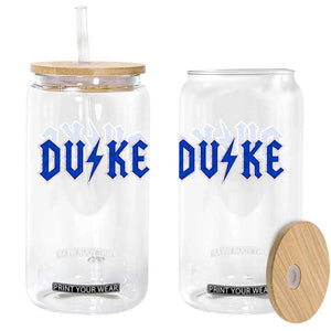 Vintage Duke Last Name Sports Style Glass Can Vintage Lightning Bold Gothic Font Graphic Basketball Fans TS10 Print Your Wear