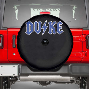 Vintage Duke Last Name Sports Style Spare Tire Cover Vintage Lightning Bold Gothic Font Graphic Basketball Fans TS10 Black Print Your Wear