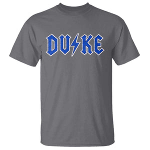 Vintage Duke Last Name Sports Style T Shirt Vintage Lightning Bold Gothic Font Graphic Basketball Fans TS10 Charcoal Print Your Wear