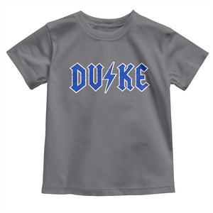 Vintage Duke Last Name Sports Style Toddler T Shirt Vintage Lightning Bold Gothic Font Graphic Basketball Fans TS10 Charcoal Print Your Wear