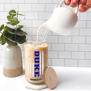 Vintage Duke Name American Flag Glass Can Retro Sport Basketball Fans TS10 Print Your Wear