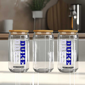 Vintage Duke Name American Flag Glass Can Retro Sport Basketball Fans TS10 Print Your Wear
