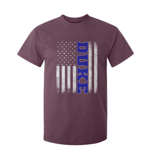 Vintage Duke Name American Flag T Shirt For Kid Retro Sport Basketball Fans TS10 Maroon Print Your Wear