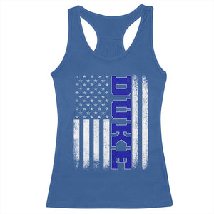 Vintage Duke Name American Flag Racerback Tank Top Retro Sport Basketball Fans TS10 Royal Blue Print Your Wear