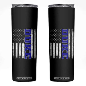 Vintage Duke Name American Flag Skinny Tumbler Retro Sport Basketball Fans TS10 Black Print Your Wear
