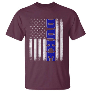 Vintage Duke Name American Flag T Shirt - Retro Sport Basketball Fans Tee TS10 Maroon Print Your Wear