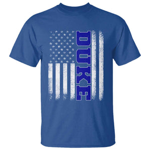 Vintage Duke Name American Flag T Shirt - Retro Sport Basketball Fans Tee TS10 Royal Blue Print Your Wear