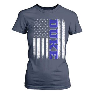 Vintage Duke Name American Flag T Shirt For Women Retro Sport Basketball Fans TS10 Navy Print Your Wear