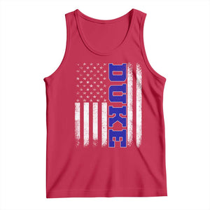 Vintage Duke Name American Flag Tank Top Retro Sport Basketball Fans TS10 Red Print Your Wear