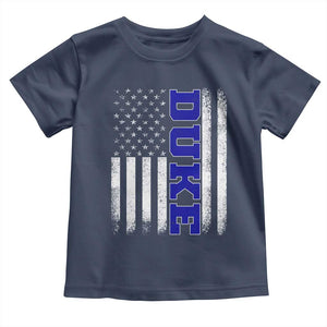 Vintage Duke Name American Flag Toddler T Shirt Retro Sport Basketball Fans TS10 Navy Print Your Wear