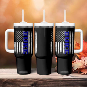 Vintage Duke Name American Flag Tumbler With Handle Retro Sport Basketball Fans TS10 Print Your Wear