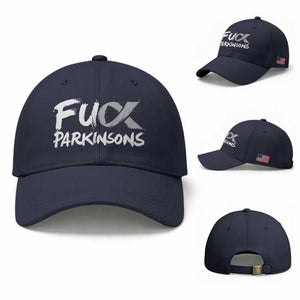 Fuck Parkinsons Baseball Cap Parkinsons Disease Awareness Month TS10 Baseball Cap Universal Fit Navy Print Your Wear