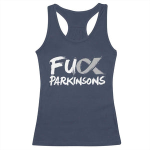 Fuck Parkinsons Racerback Tank Top Parkinsons Disease Awareness Month TS10 Navy Print Your Wear