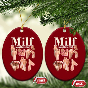 MILF Man I Love Feet Ceramic Ornament Funny Sexy Inappropriate Saying Quote TS10 Print Your Wear