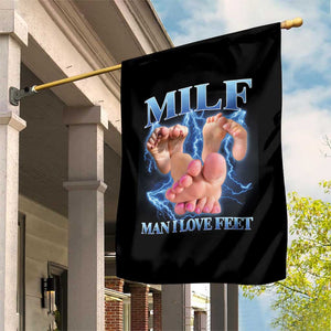Inappropriate Adult Garden Flag Vintage Bootleg MILF Man I Love Feet TS10 Print Your Wear