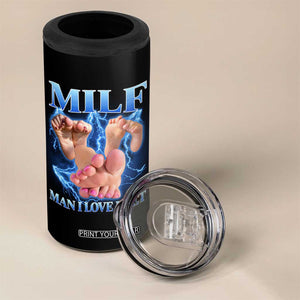 Inappropriate Adult 4 in 1 Can Cooler Tumbler Vintage Bootleg MILF Man I Love Feet TS10 Print Your Wear