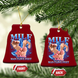 Inappropriate Adult Ceramic Ornament Vintage Bootleg MILF Man I Love Feet TS10 Print Your Wear
